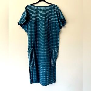 Ace + Jig checkered denim smock dress with side slit XS